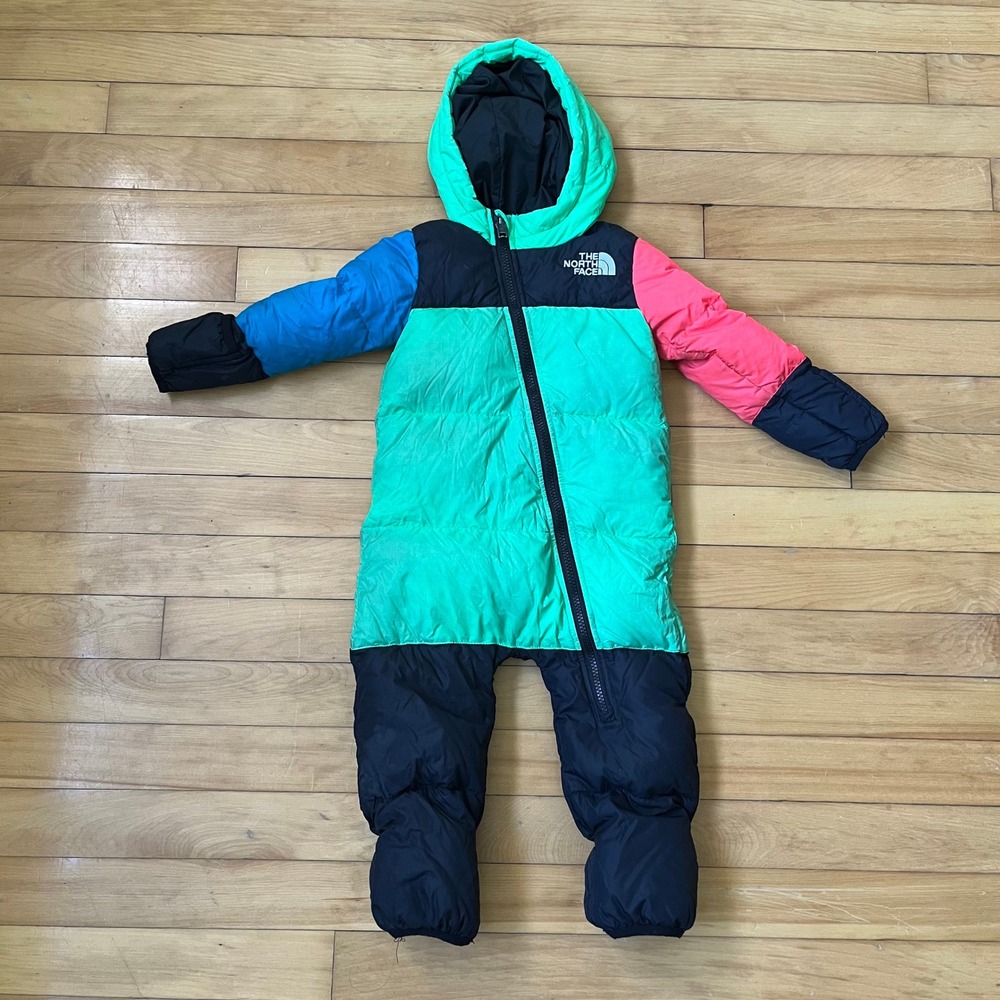 The North Face Nuptse 700 Down Bunting Snowsuit Baby 12-18M Colorblock